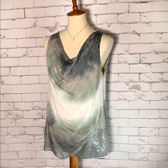 H Trend Made in Italy Tops - H Trend Made in Italy, Silk & Sequins Tunic Top, S